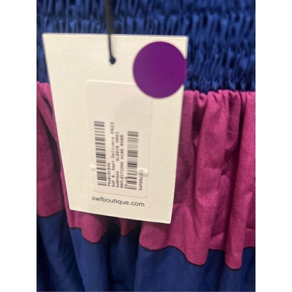 SWF 3/4 sleeves Maxi Dress Color: Reflections Wedding Guest size S NWT $409 - Picture 8 of 8